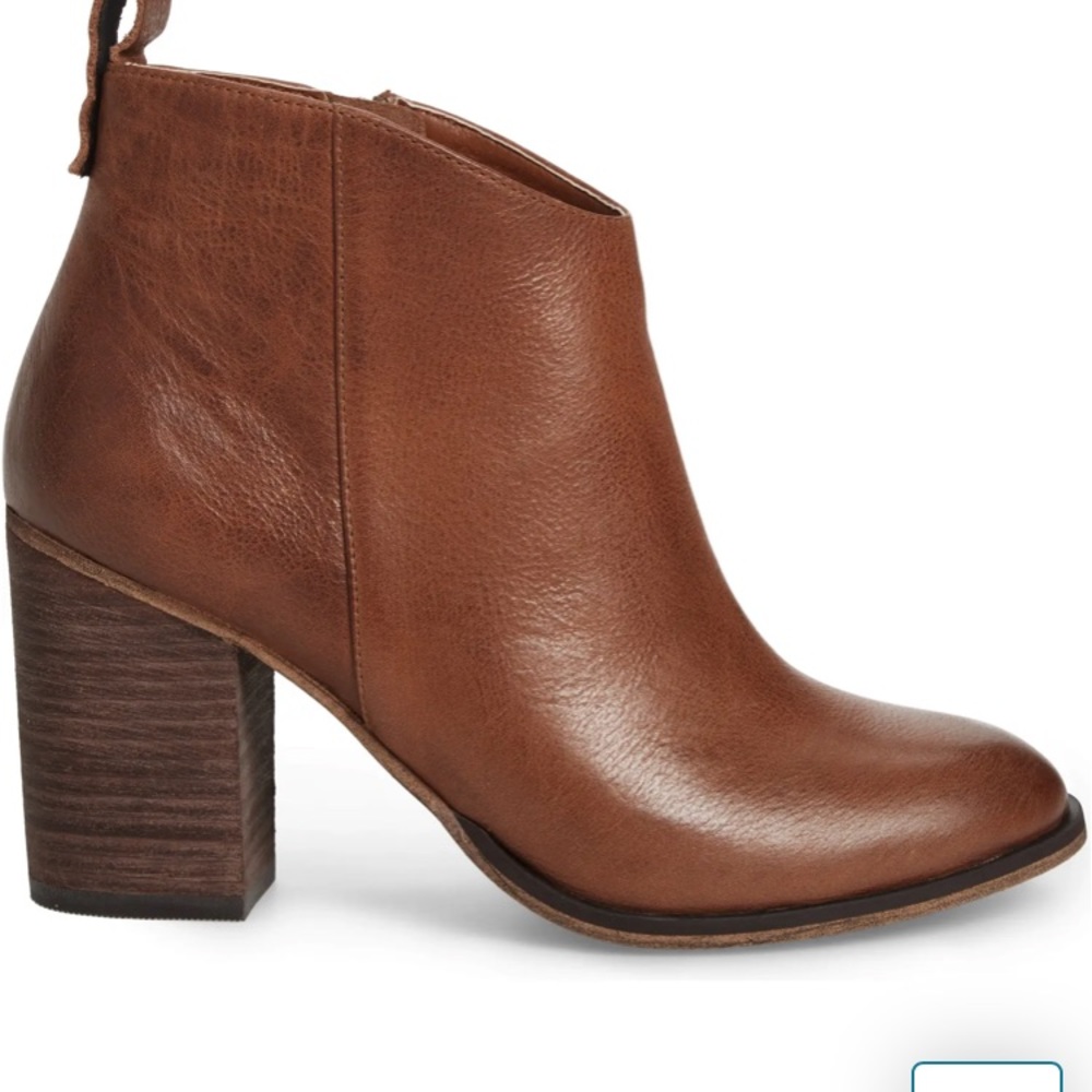 BP Lance Leather Block Heel Bootie